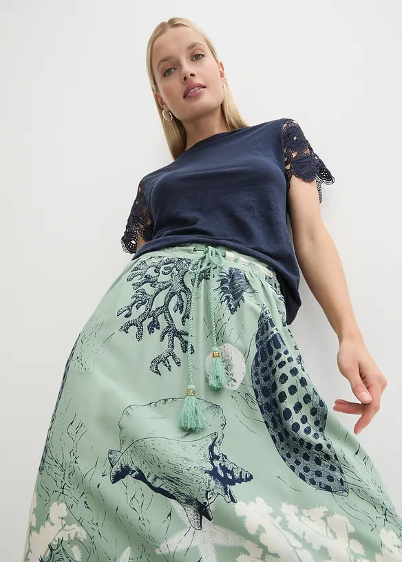 Jupe longue en viscose fluide, bonprix