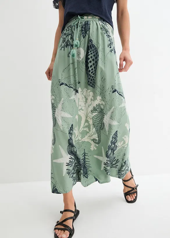 Jupe longue en viscose fluide, bonprix