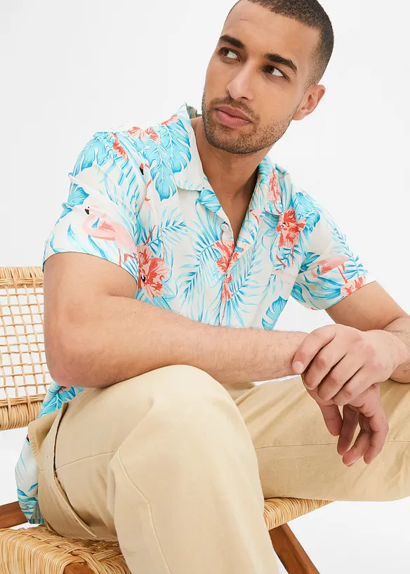 Chemise manches courtes avec col revers, bonprix