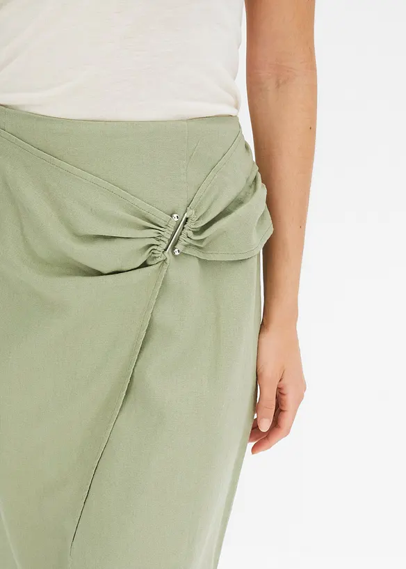 Jupe en lin, aspect portefeuille, BODYFLIRT