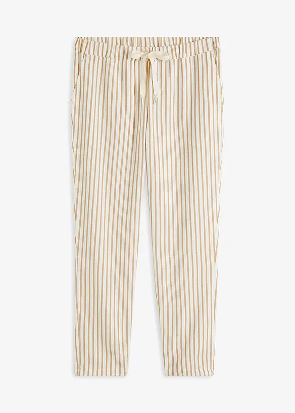 Pantalon, aspect lin, bonprix