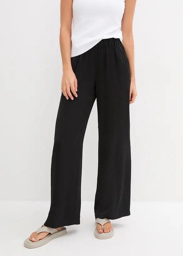 Leichte Palazzo-Hose aus strukturiertem Material, bonprix