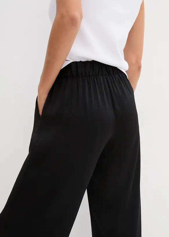 Leichte Palazzo-Hose aus strukturiertem Material, bonprix