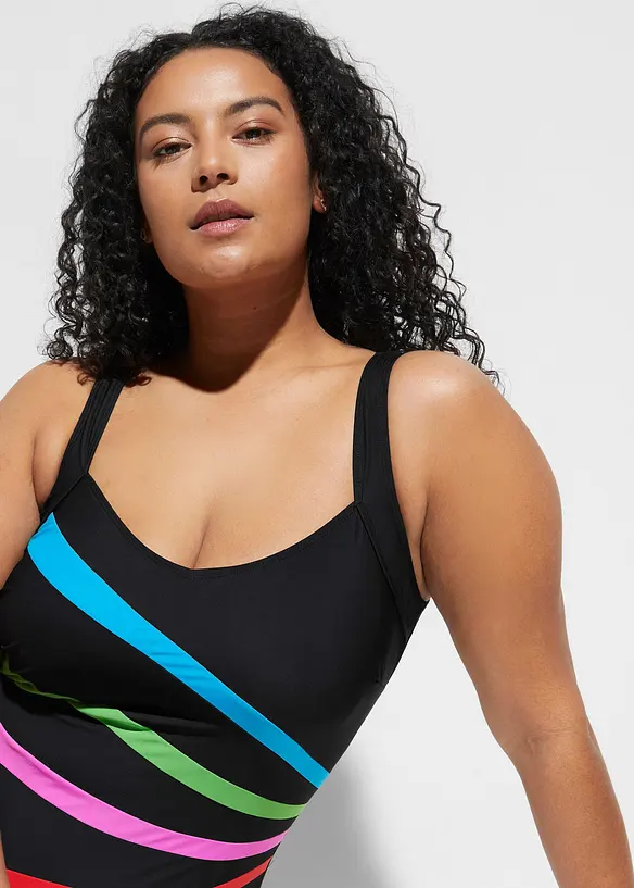 Maillot 1 pièce sculptant, maintien fort, à empiècements, bonprix