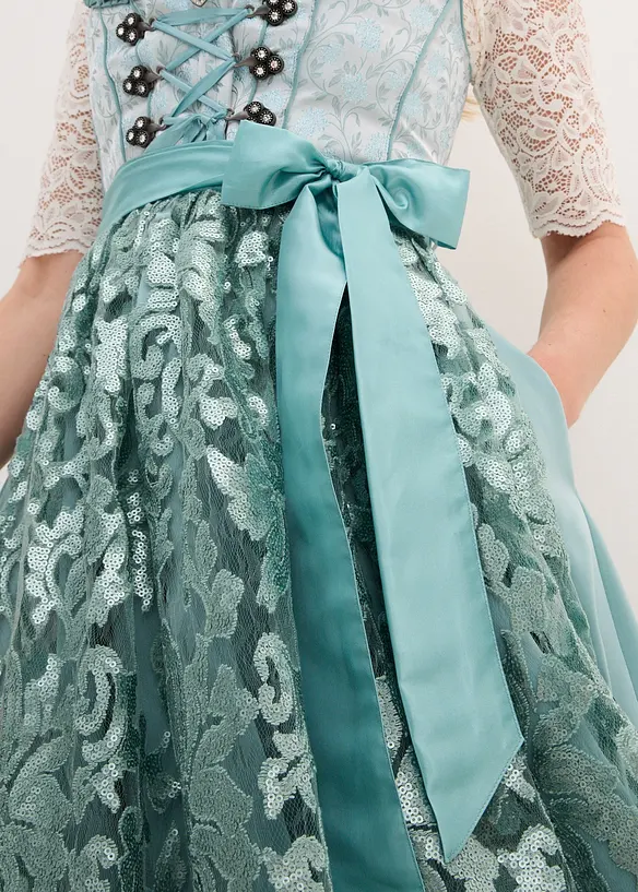 Dirndl mit Pailletten Schürze (2-tlg.Set), bonprix