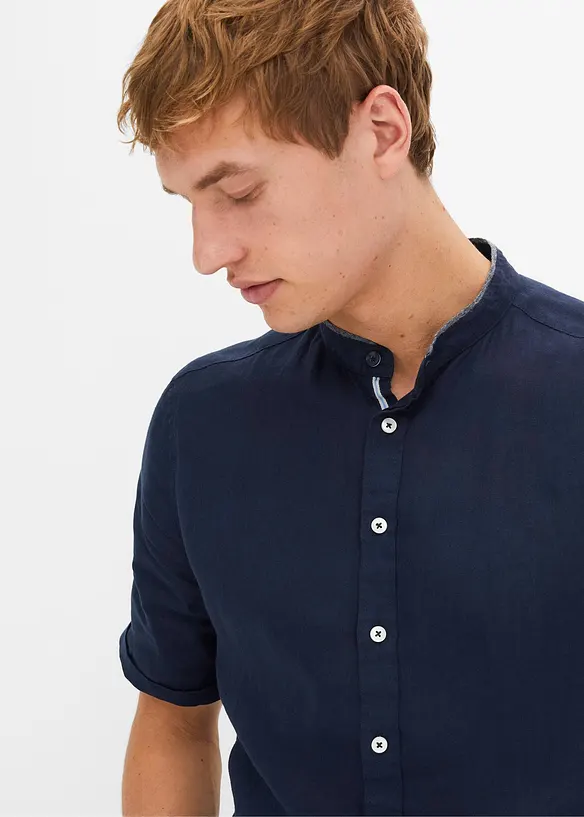 Chemise manches courtes 100% lin, bonprix