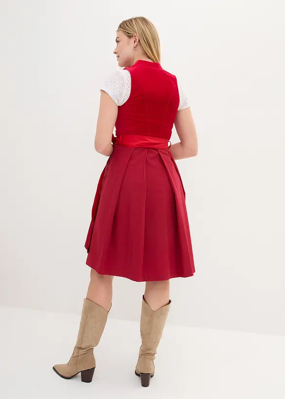Dirndl mit Samt-Mieder und Satin-Schürze (2-tlg.Set), bonprix