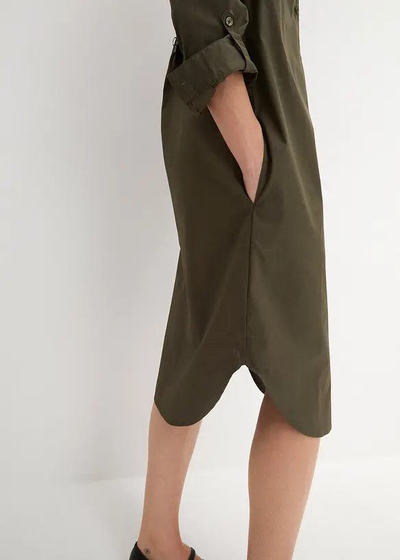 Robe-chemise en popeline de coton, bonprix