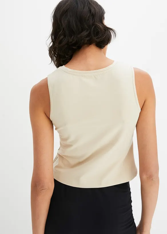Crop top en coton extensible, bonprix