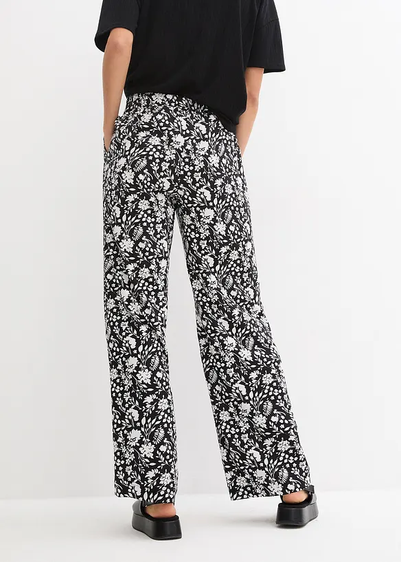 Pantalon palazzo à ceinture élastiquée, bonprix