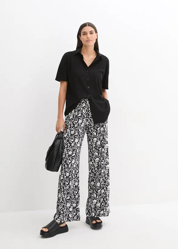 Pantalon palazzo à ceinture élastiquée, bonprix