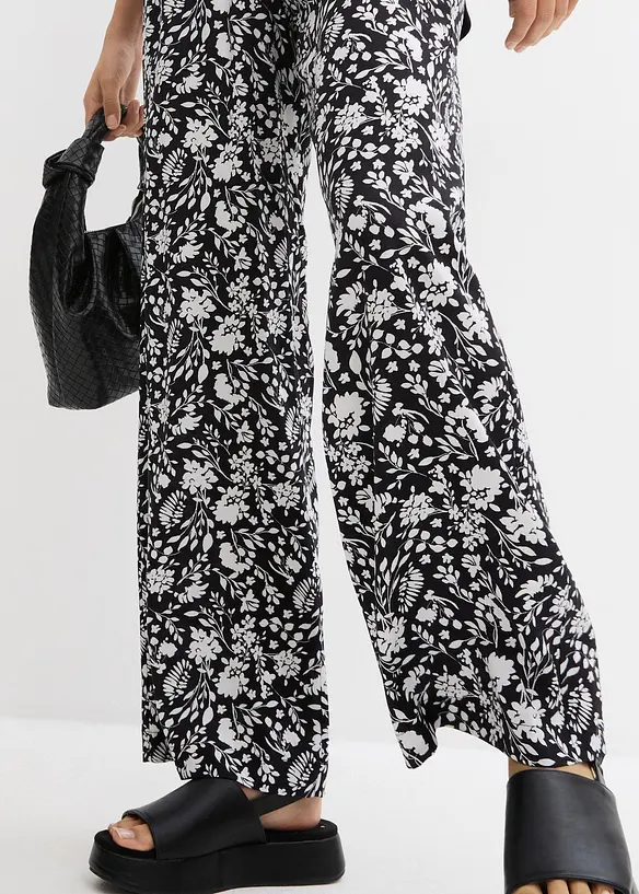Pantalon palazzo à ceinture élastiquée, bonprix