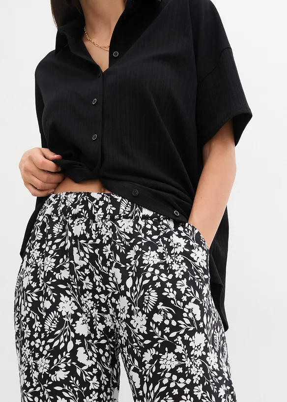 Pantalon palazzo à ceinture élastiquée, bonprix