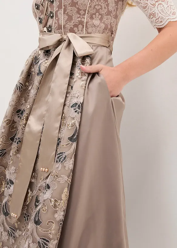 Dirndl avec tablier à sequins, bonprix