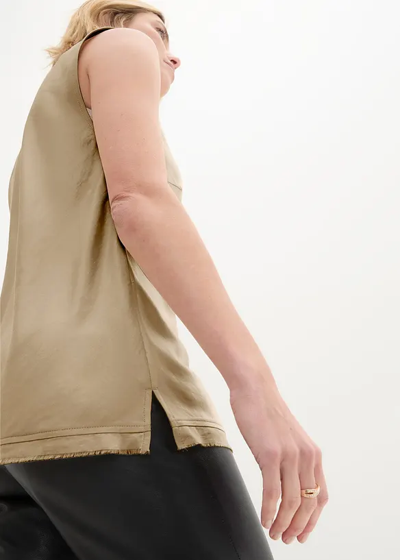 Top en satin fluide, bonprix
