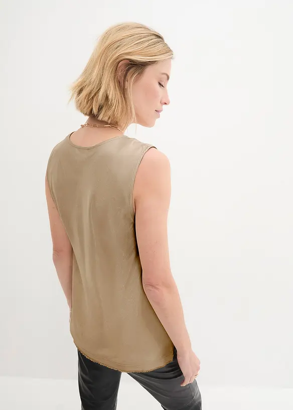 Top en satin fluide, bonprix