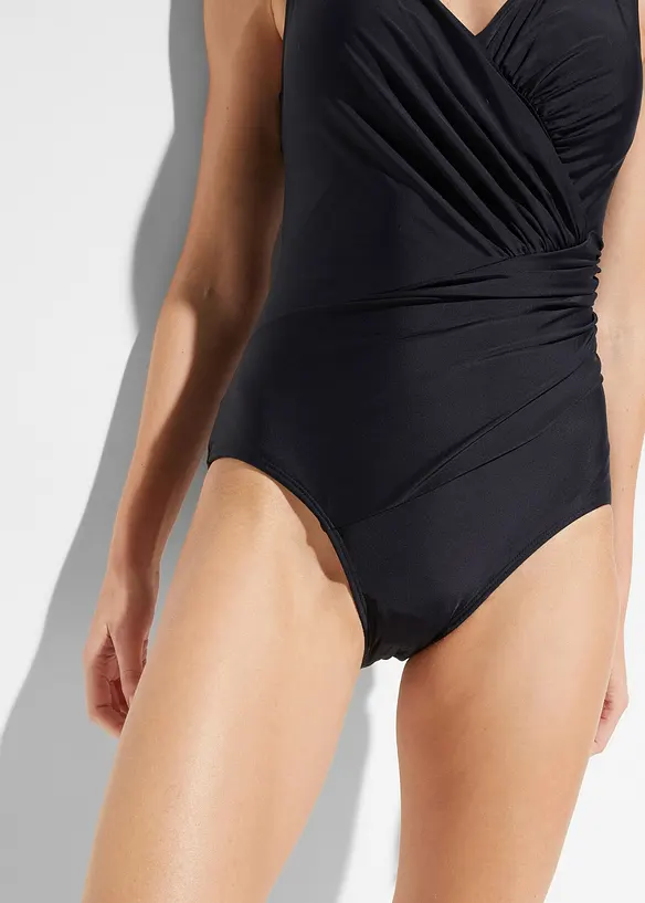 Maillot 1 pièce sculptant, maintien modéré, style portefeuille, bonprix