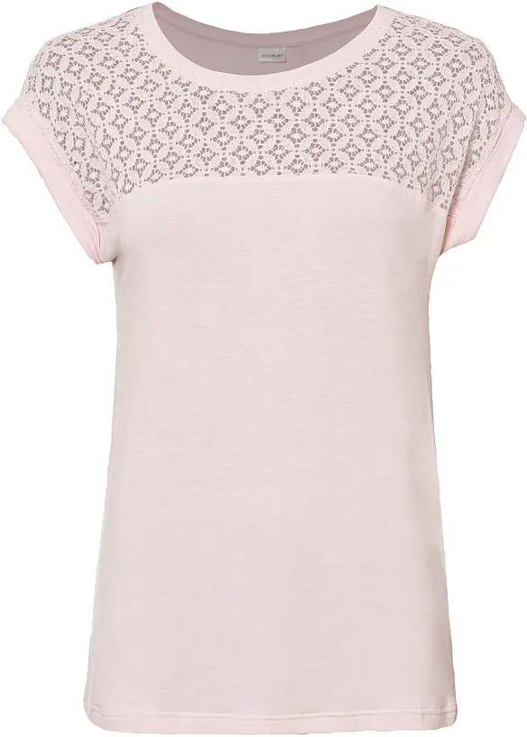 T-shirt avec dentelle, bonprix