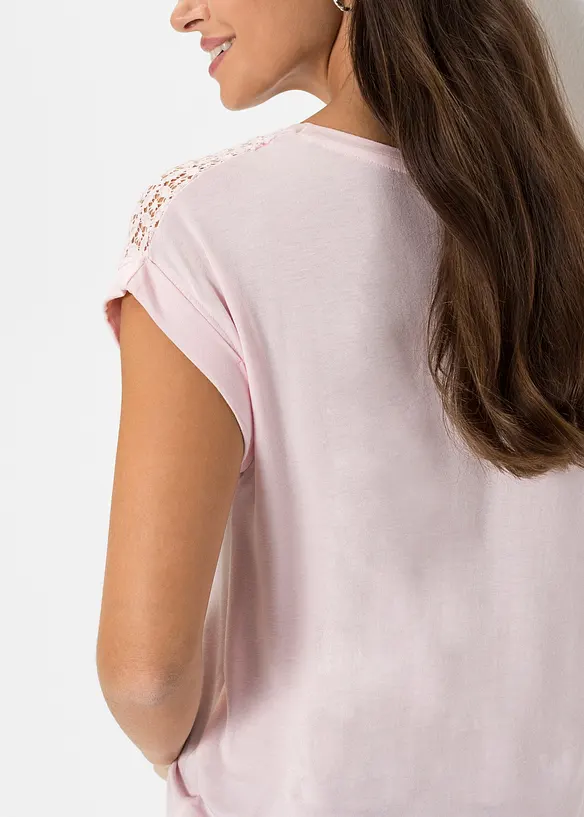 T-shirt avec dentelle, bonprix