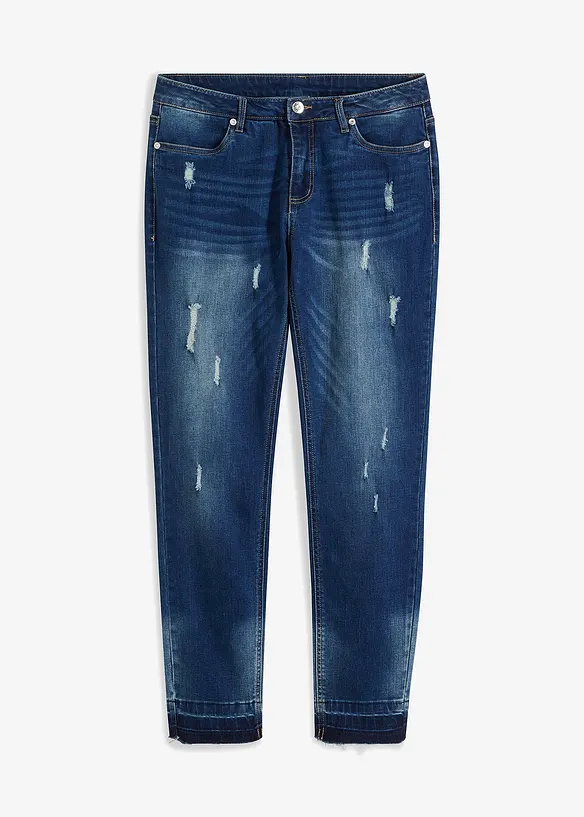 Jean skinny taille basse, raccourci, bonprix