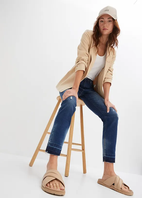 Jean skinny taille basse, raccourci, bonprix
