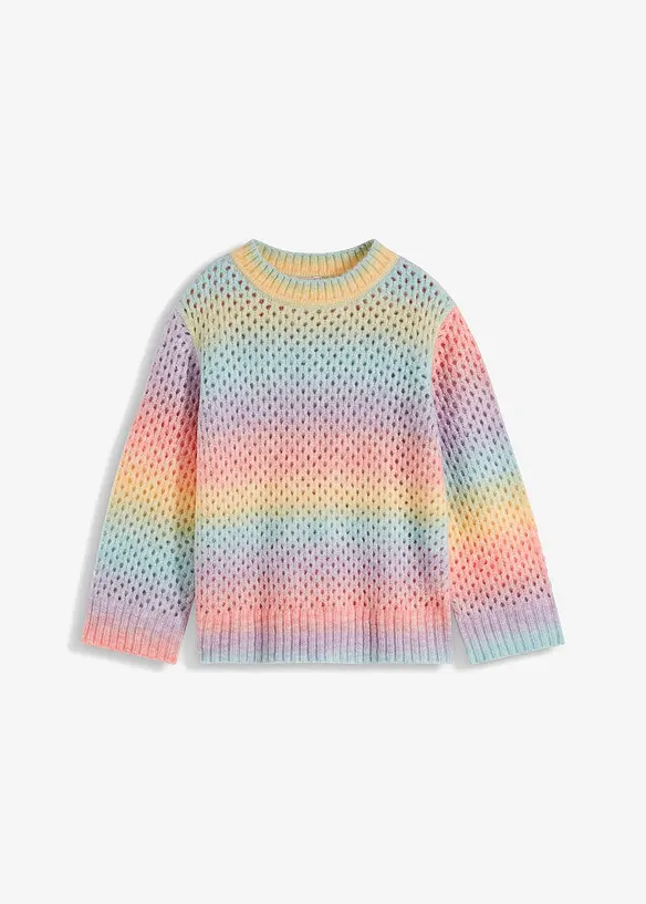 Pull en maille ajourée à effet ombré, bonprix