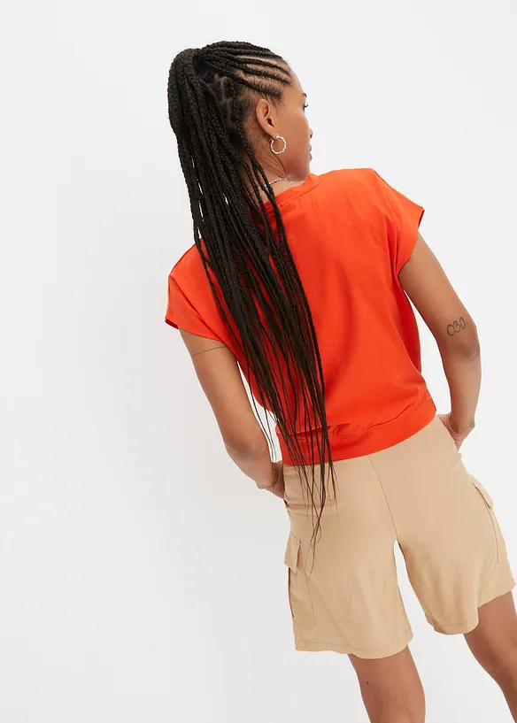 Kurzes T-Shirt aus reiner Bio-Baumwolle, bonprix