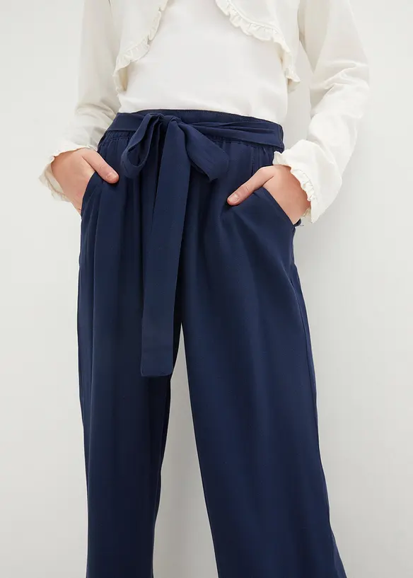 Pantalon palazzo en viscose douce, bonprix