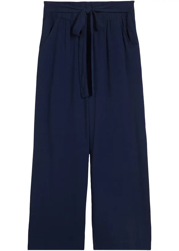 Pantalon palazzo en viscose douce, bonprix