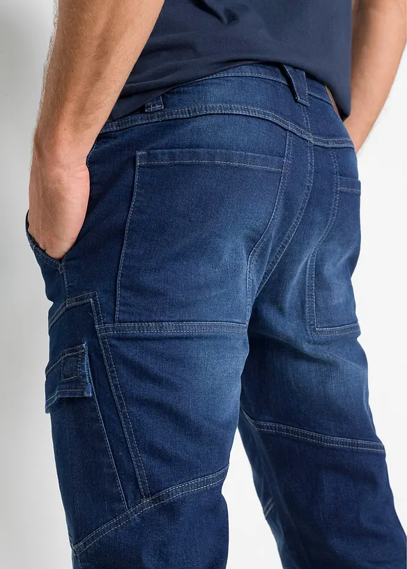 Regular Fit Cargo-Stretch-Jeans, Straight, bonprix