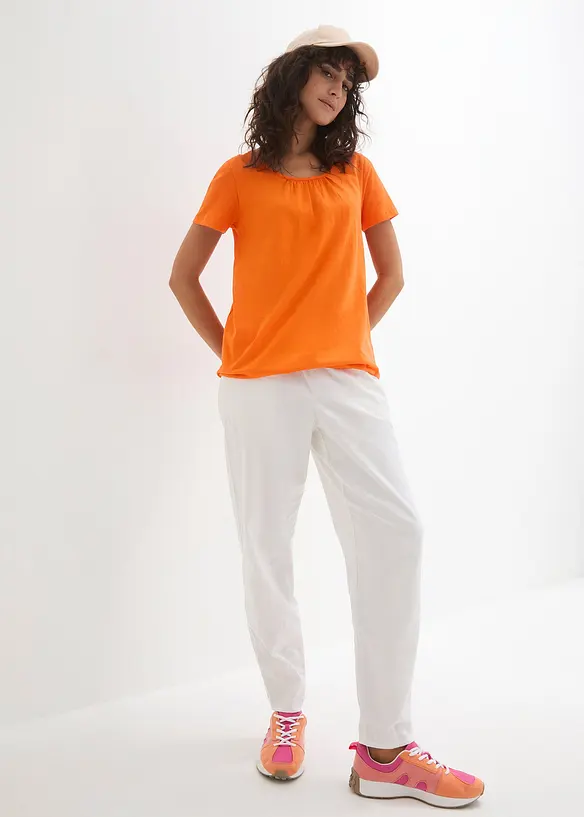 Shirt aus reiner Baumwolle, Kurzarm, bonprix