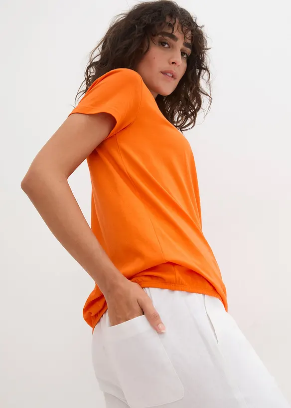 Shirt aus reiner Baumwolle, Kurzarm, bonprix