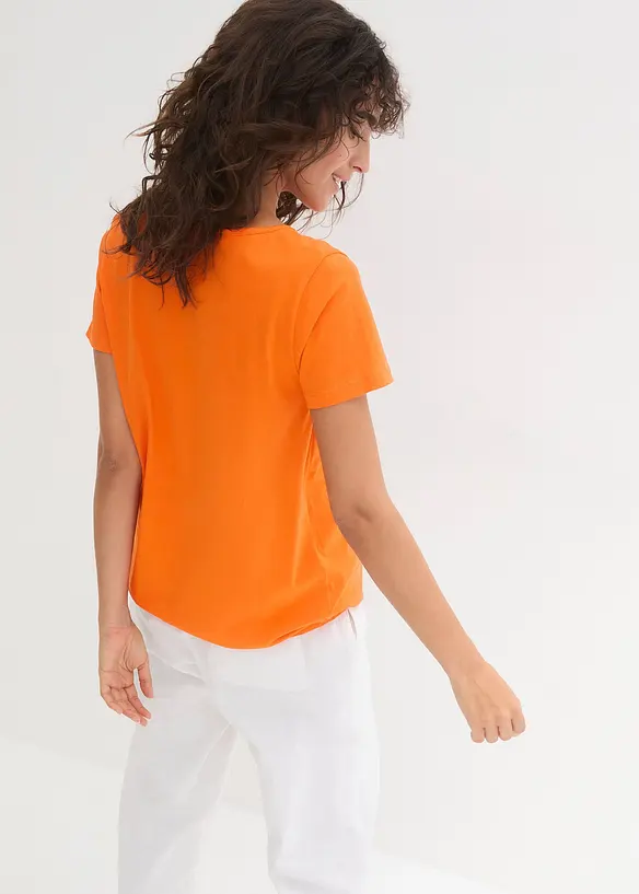 Shirt aus reiner Baumwolle, Kurzarm, bonprix