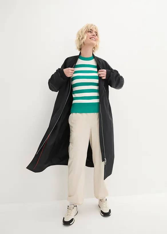 Pull à rayures, demi-manches, bonprix