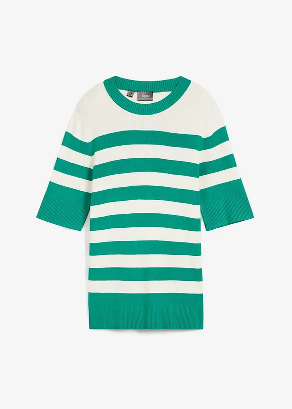 Pull à rayures, demi-manches, bonprix