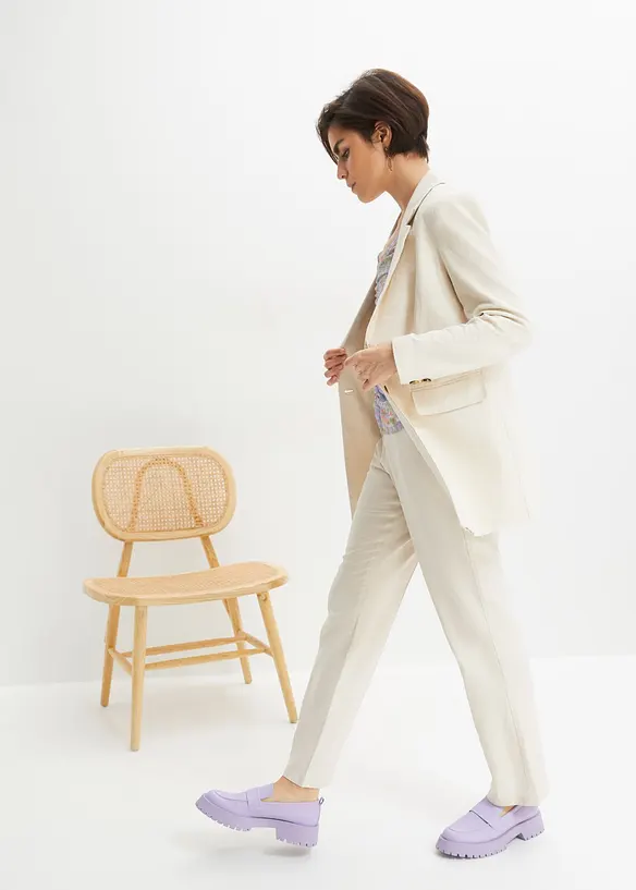 Longblazer aus Leinen-Viskose-Mix, bonprix