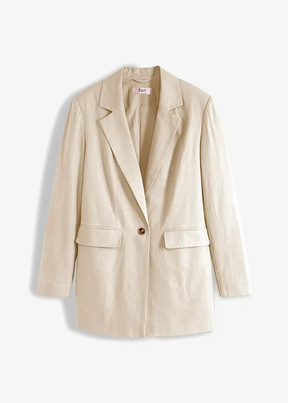 Longblazer aus Leinen-Viskose-Mix, bonprix
