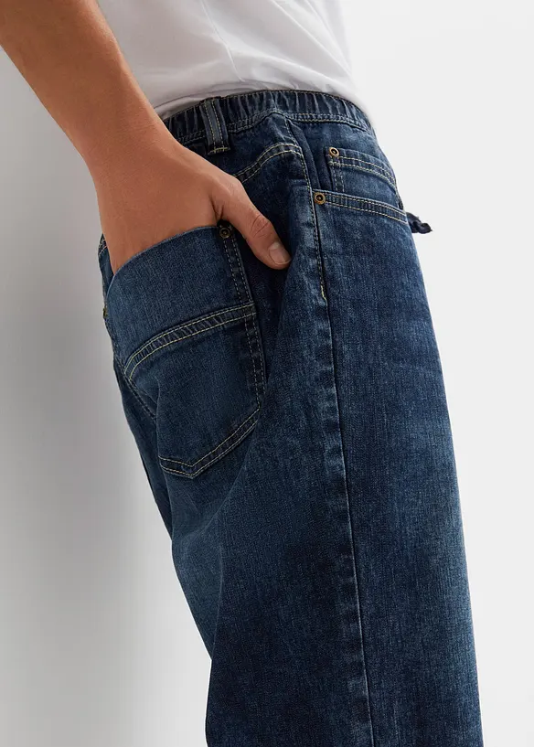 Bermuda taille élastiquée en léger denim, slim, bonprix