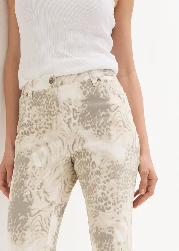 Pantalon extensible 7/8 imprimé, bonprix
