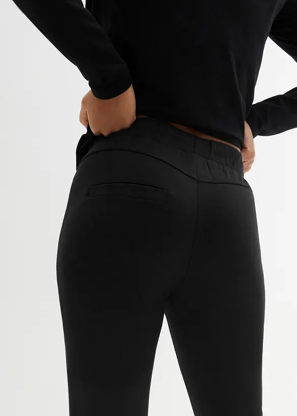 Pantalon à taille élastiquée en jersey milano confortable, bonprix
