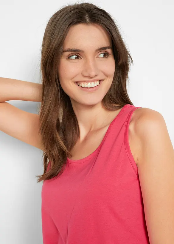 Long-Top aus reiner Baumwolle (5er Pack), bonprix