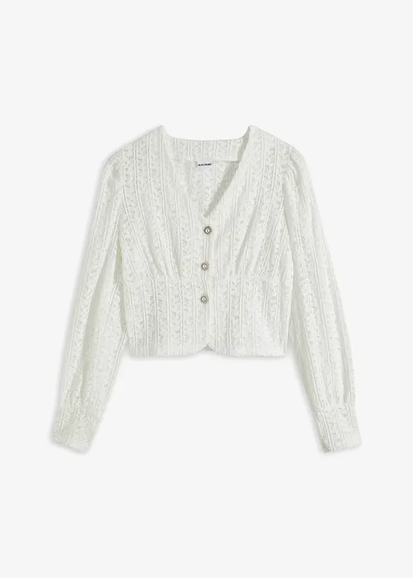 Gilet en maille avec boutons décoratifs, bonprix