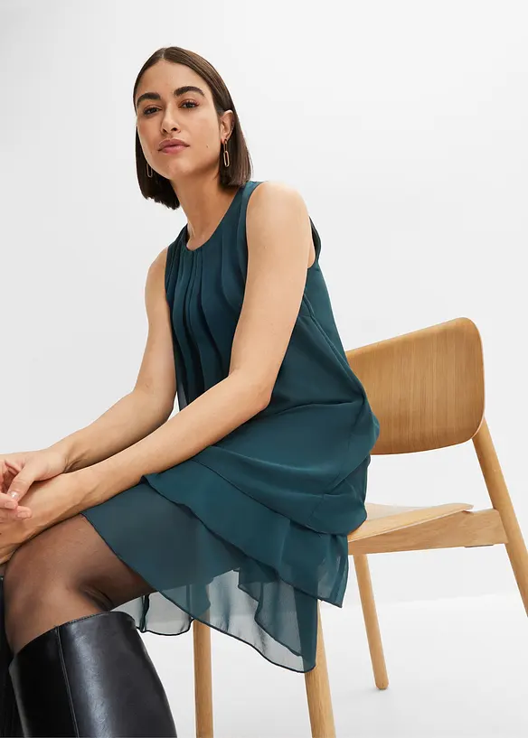 Robe en chiffon en polyester recyclé, bonprix