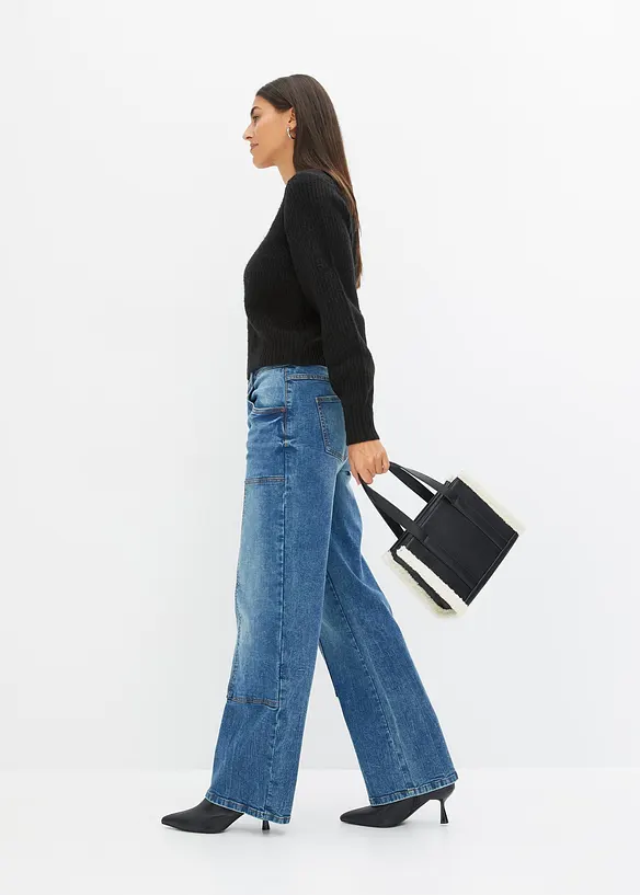 Jean large taille mi-haute, bonprix