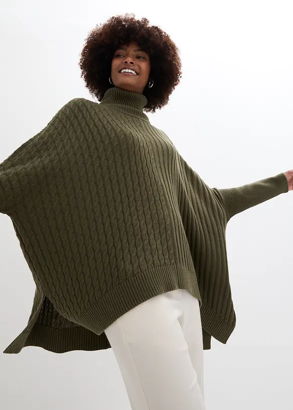 Pull poncho oversize, bonprix