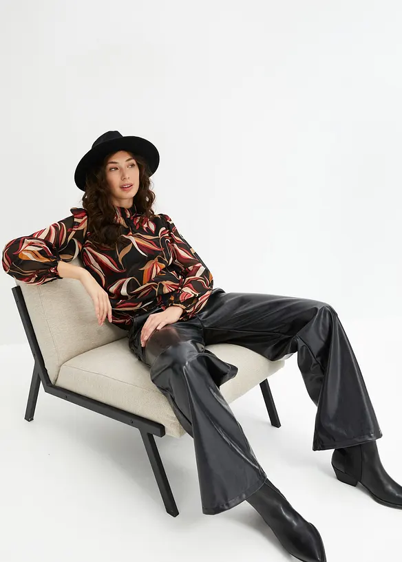 Chiffonbluse mit Ballonärmeln, bonprix