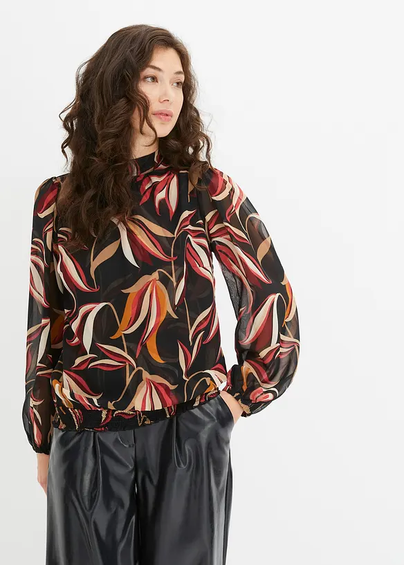 Chiffonbluse mit Ballonärmeln, bonprix