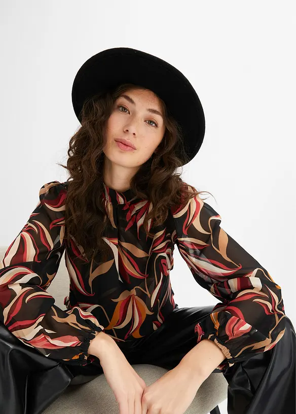 Chiffonbluse mit Ballonärmeln, bonprix