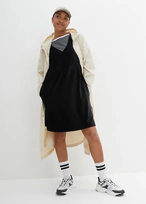 Robe chasuble en jersey velours côtelé, bonprix
