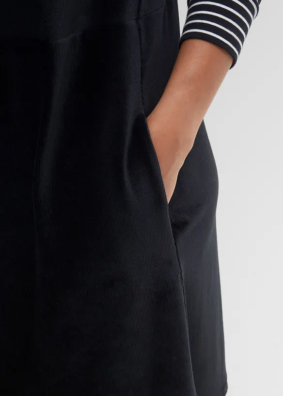 Robe chasuble en jersey velours côtelé, bonprix